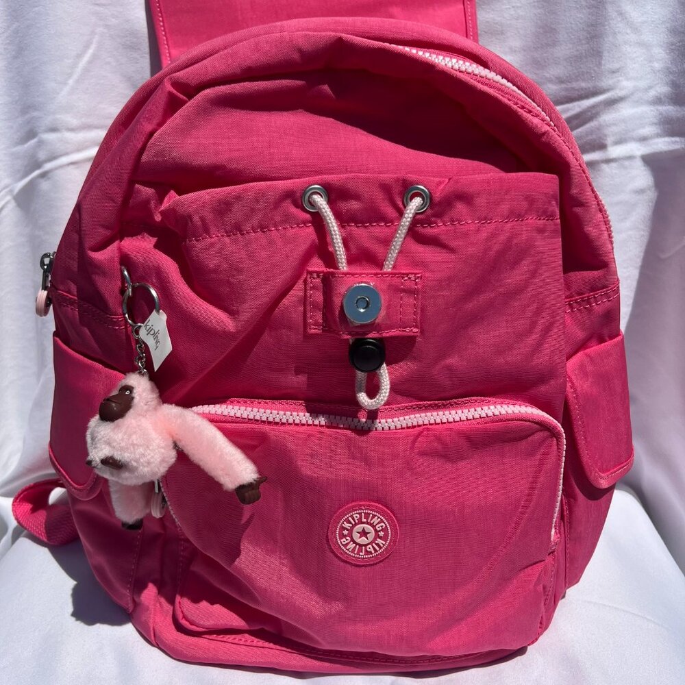 NWT Kipling Happy Pink City Pack Backpack - Picture 2 of 9